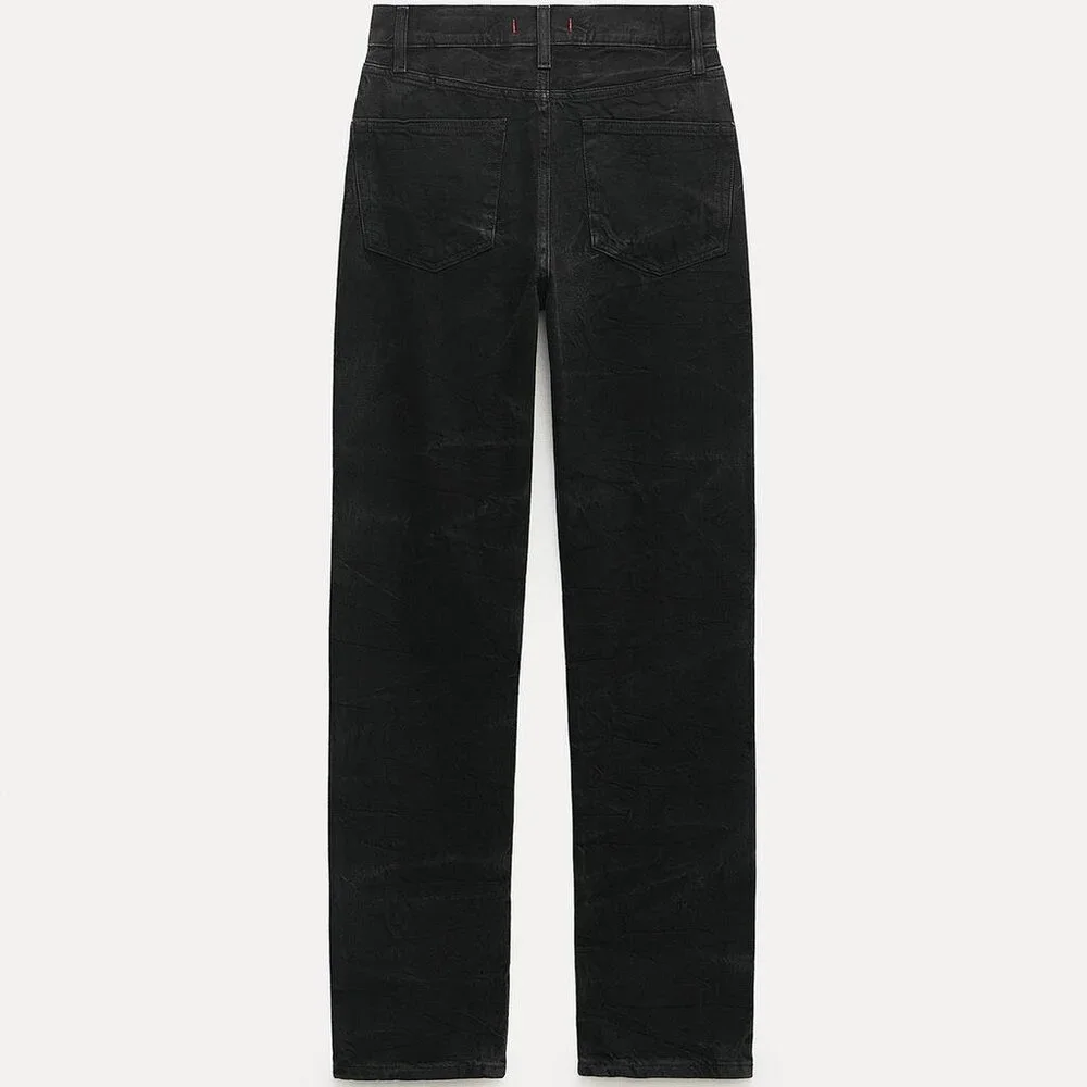 Zara ZW Collection Relaxed Mid Rise Jeans